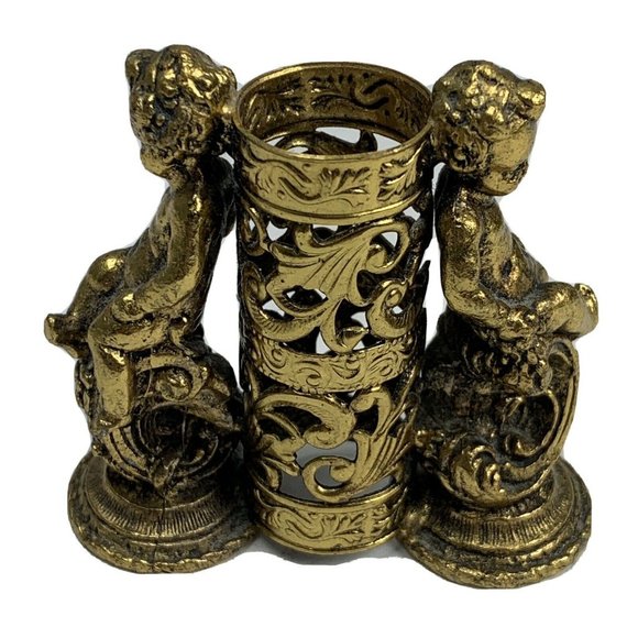 Other - Vintage Stylebuilt Vanity Cherub Angel Perfume Lipstick Brush Holder Accessory